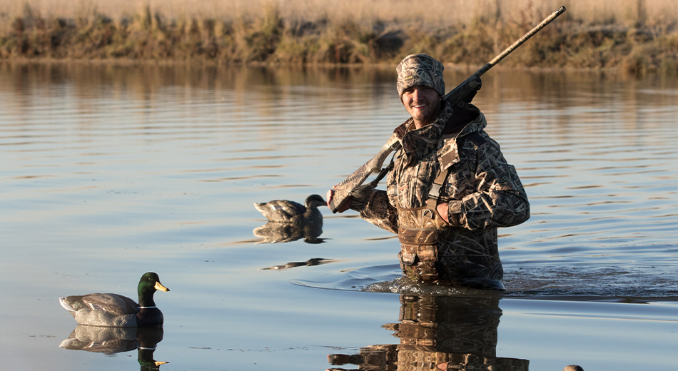 hunter in water 