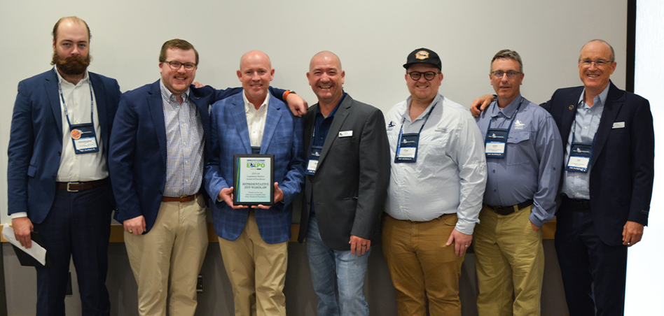 Jeff Wardlaw award with Delta Policy Team