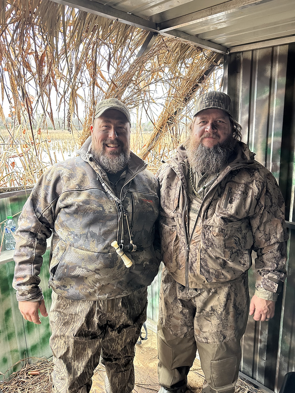 Chef Jay Holcomb and co-owner John Paul Lambert have been duck hunting together for more than 24 years, and run duck Blind Bistro.