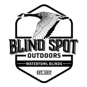 The Blind Spot Outdoors logo can be seen in black.