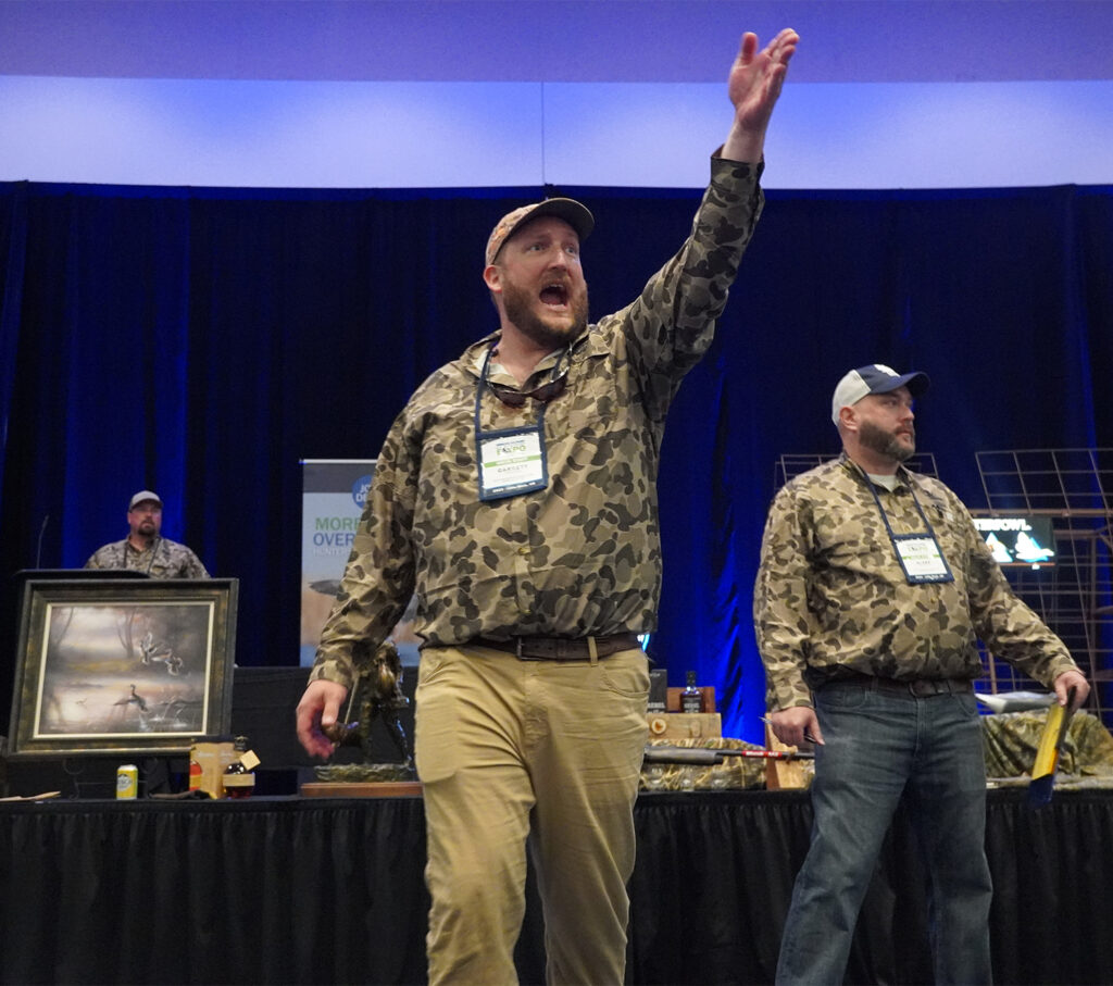 The action of the auction begins at the 2023 Duck Hunters Expo. Thousands of dollars worth of prizes are walking out with lucky winners!